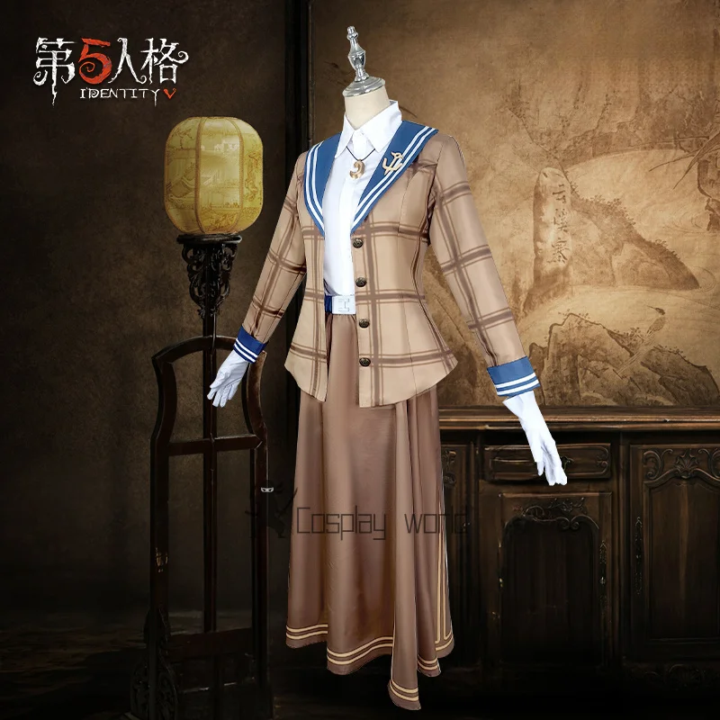 

Игра Identity V Косплей Костюм Алисы Дедерса Журналист клетчатый костюм юбка Униформа Хэллоуин Рождественская вечеринка Набор для ролевых игр