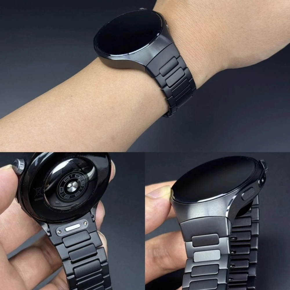 Original Titanium Strap for Huawei Watch 5 46MM No Gaps Luxury Metal Band for Huawei Watch 5 42mm Business Quick Release Band
