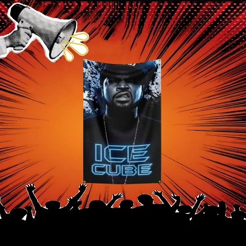 Ice Cube Inspired Rock Music Flag 3x5 FT Polyester Banner For Bedroom Wall Decor Music Fans Gift