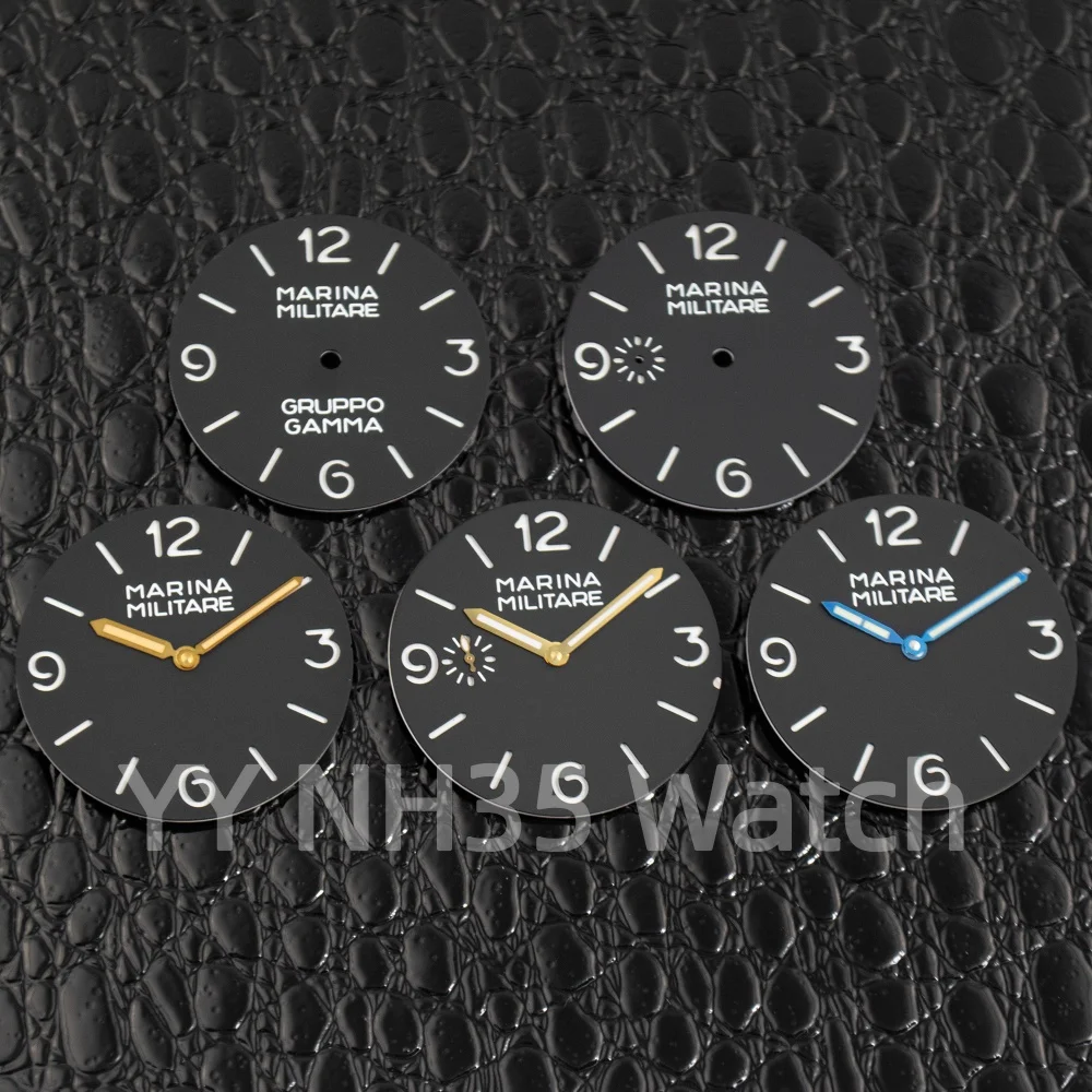 

Циферблат 39 мм для часов PAM 6152/6154, винтажный, с зелеными люминесцентными стрелками, подходит для механизмов ETA6497/6498/ST3600, для корпуса PAM 47 мм.