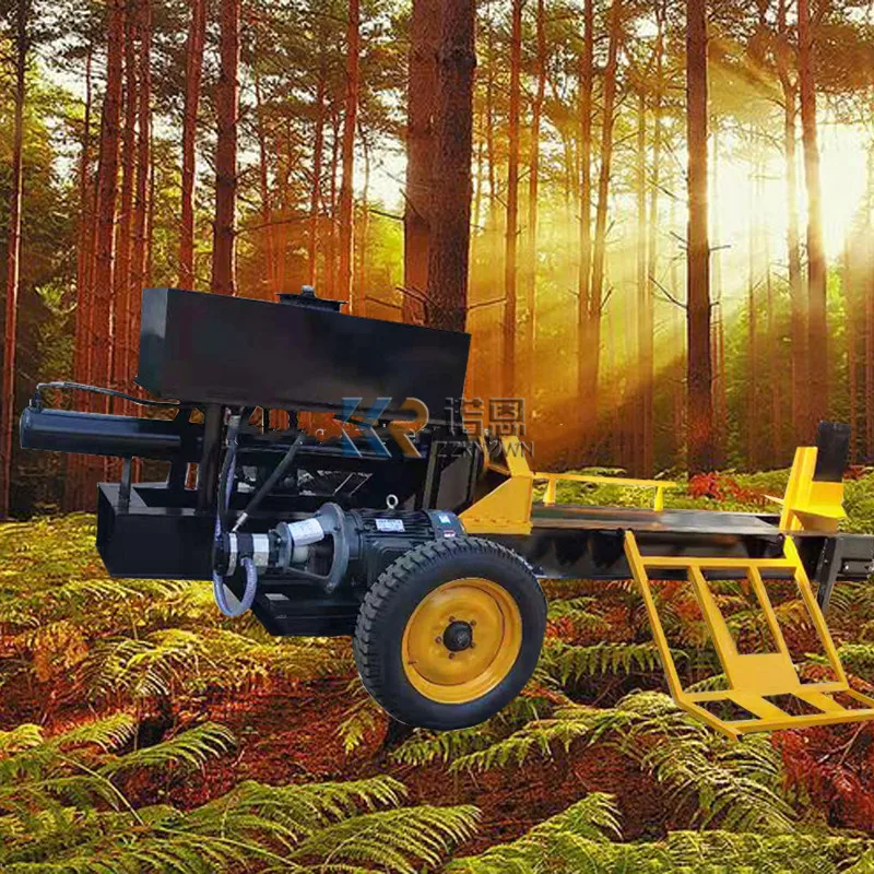 Diesel Powered Hydraulic Wood Splitting Machine Larger Wooden Cutting Broken Machines with Lift Knife