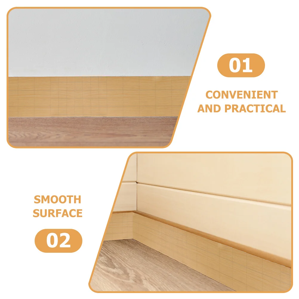 

1 Roll Background Sticker Pvc Self-Adhesive Wall Trim Molding For Bedroom Living Room Hallway Wall Peel Stick Baseboard Cover