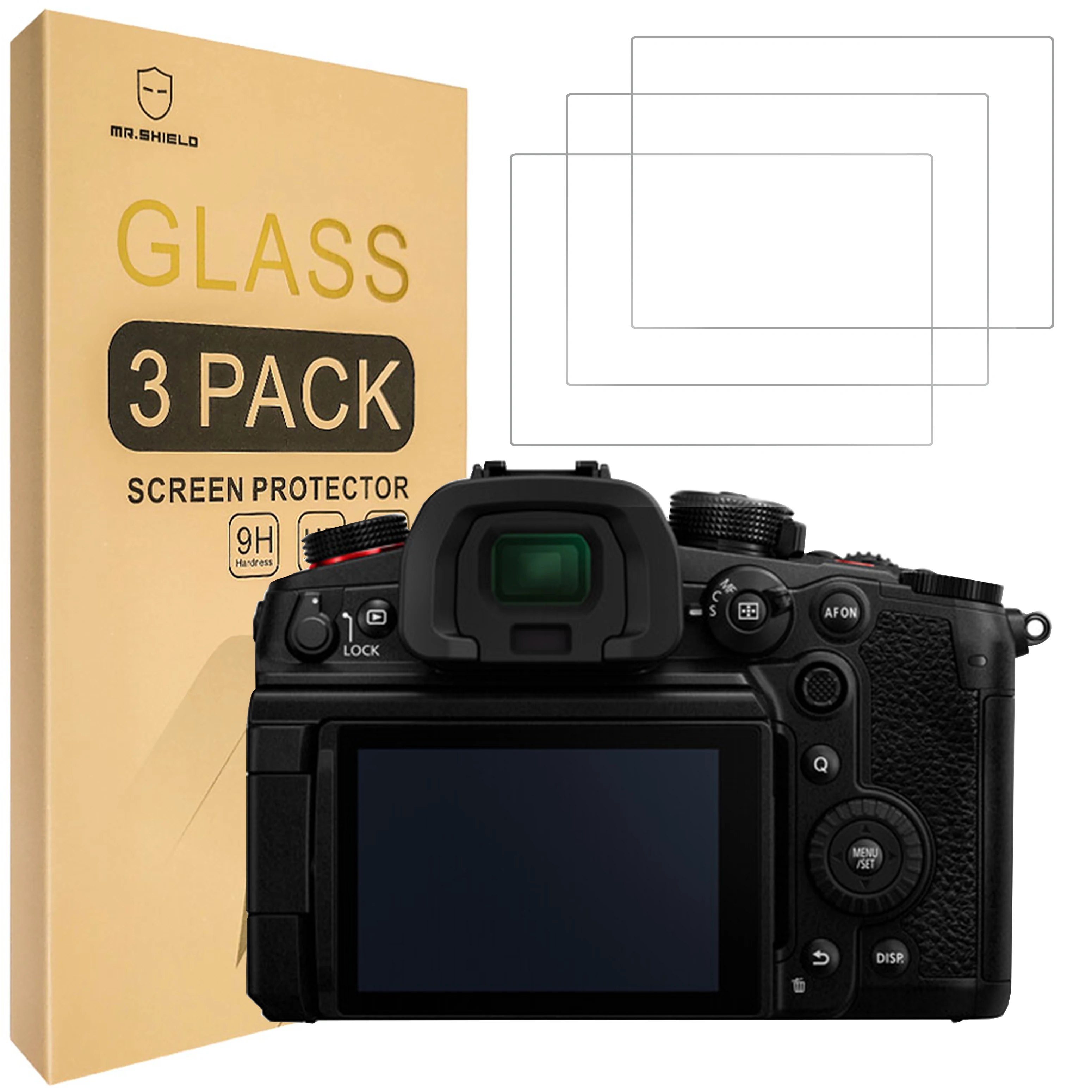 Mr.Shield [3-Pack] Screen Protector For Panasonic Lumix DMC-GH6 DMC-G7/G7 mark ii, Lumix DMC FZ300 / FZ2000 / FZ2500 / FZH1