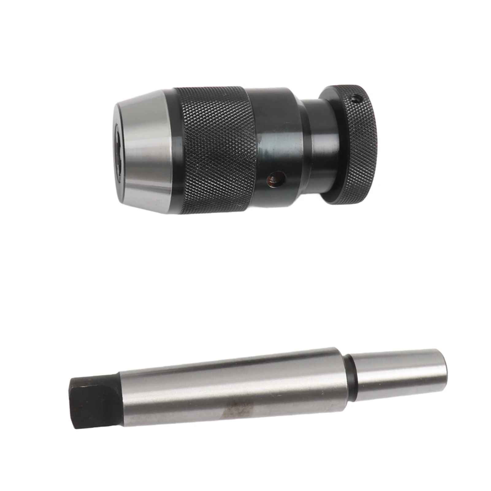 Mandril de broca auto apertado com capacidade de 1-16 mm 45 #   Mandril de broca de torno sem chave de aperto automático de aço com mandril de broca de mandril cônico MT3-B18