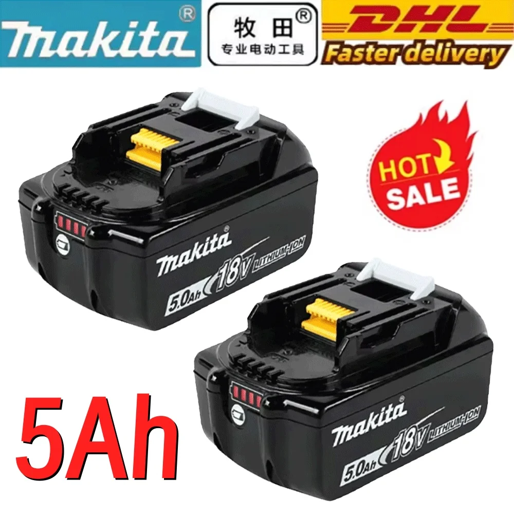 

100% Genuine 18V Makita 5Ah for Makita Battery BL1840 BL1830B BL1850B BL1850 BL1860 BL1815 Replacement Lithium 5000mAh Battery