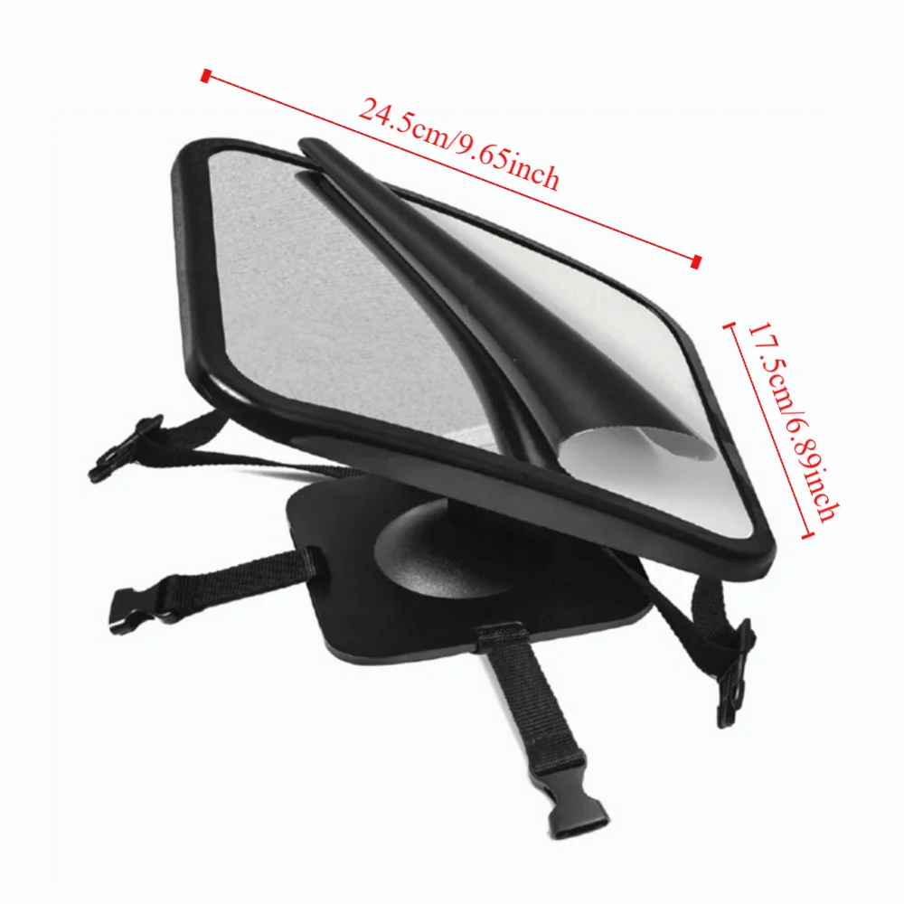 مرآة قابلة للتعديل للأطفال الرضع مجال بصري رائع عالي الوضوح لمقعد السيارة مرآة الرؤية الخلفية 360 درجة ° مرآة أمان عالمية للدوران #5