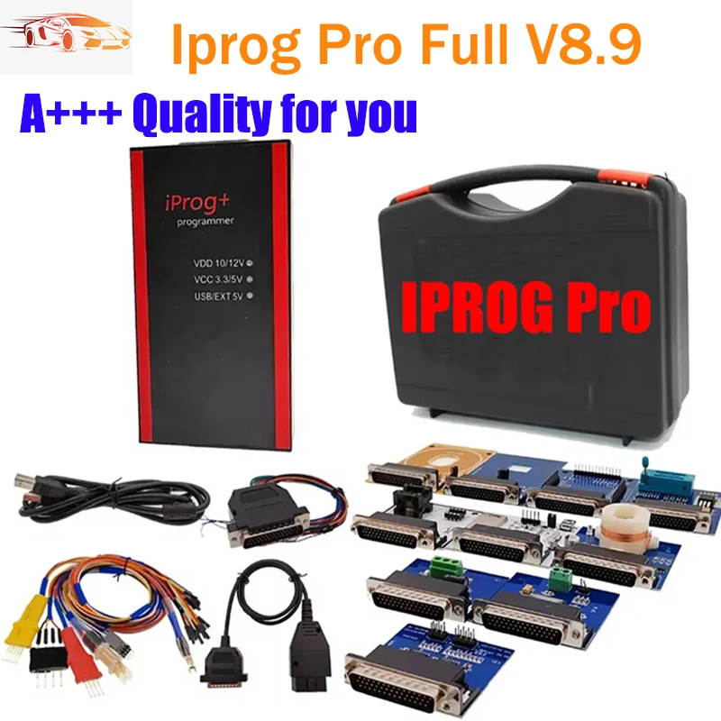 2024 IProg Pro V89 Full Set Iprog V87 IMMO/KM/Radio/Airbag Reset Dashboard Diagnostic Tool ECU Key Programmer Tool