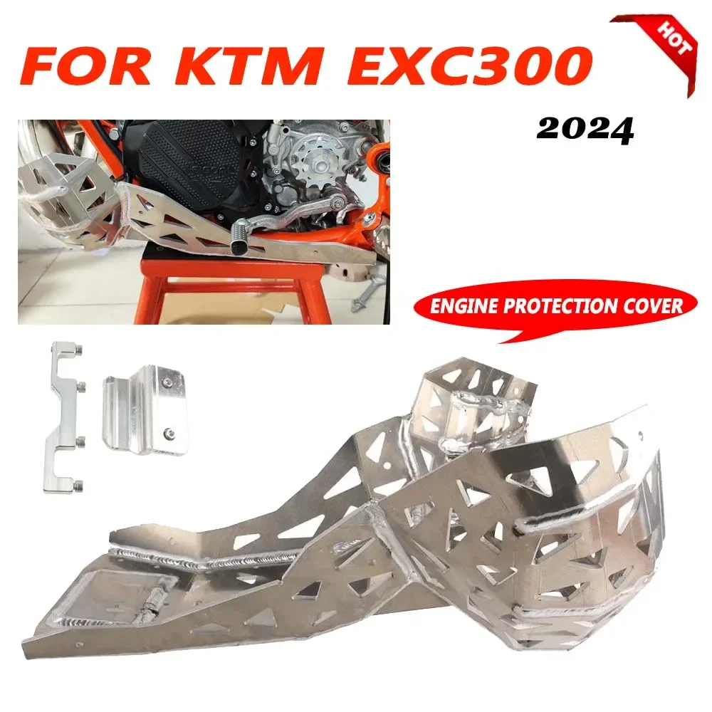 

For KTM EXC 300 250 EXC250 EXC300 2024 Motorcycle Engine Protection Cover Chassis Bash Plate Guard Skid Plate Belly Pan Protecto