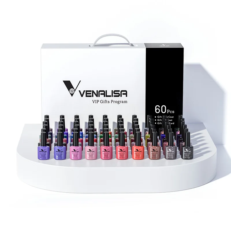 1Set VENALISA TPO GRATIS Hele Set Nagelgel Polish met Kleurendisplay Voor Nieuwe Leerling Nail Maincure Gel Vernis merk Koffer