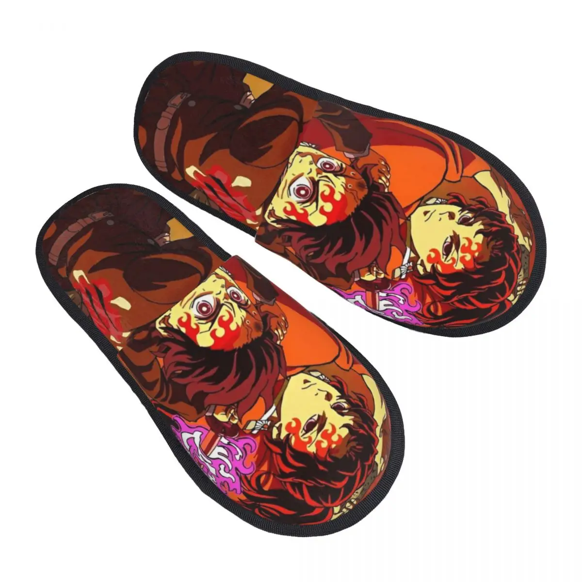 Yoriichi House Slippers Bedroom Anime Demon Slayer Cozy Memory Foam Slippers Non-skid