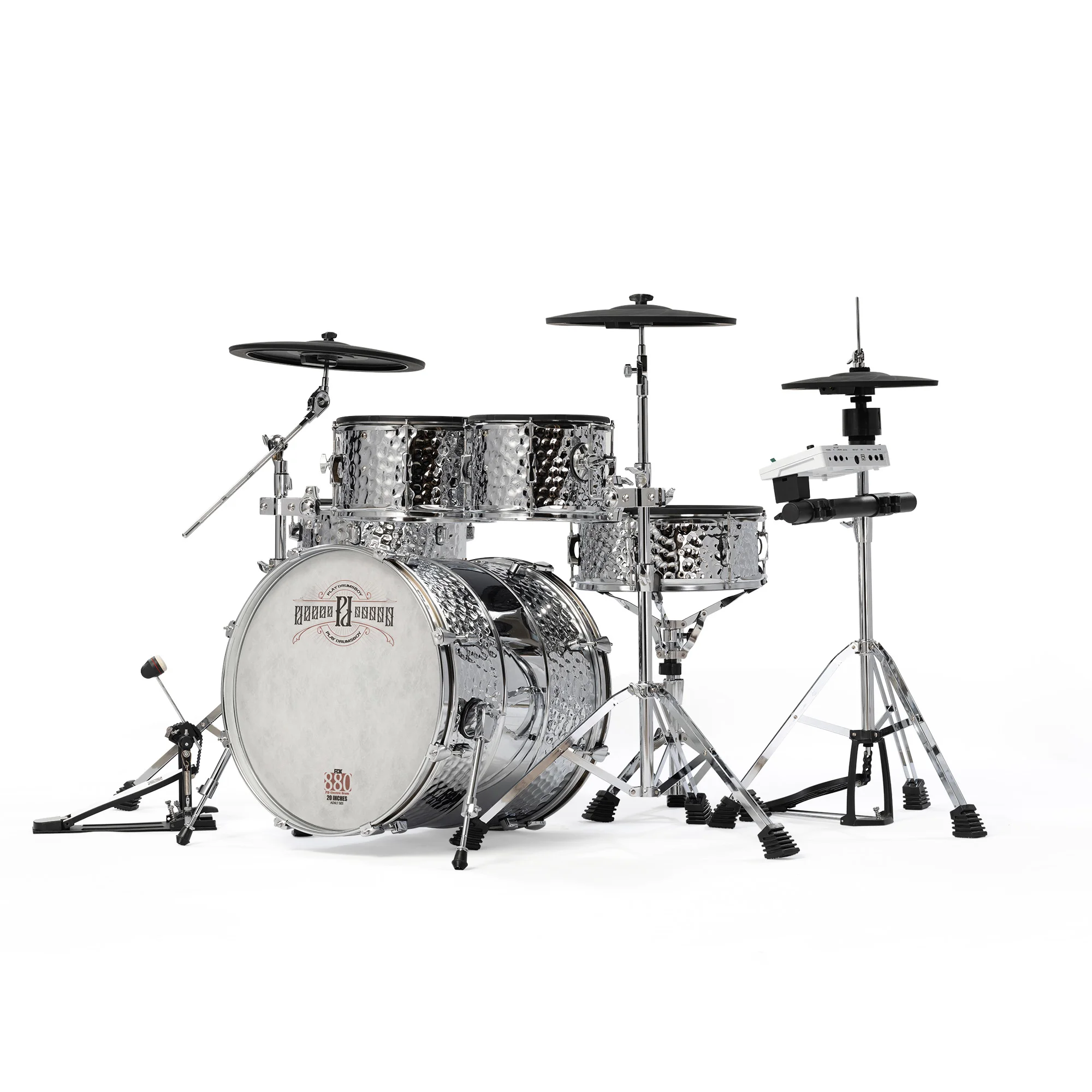 

Professional High Quality Custom Metal Hand Percussion Set 5 Drums 3 Cymbals Double Tier All-Metal Premium Drum