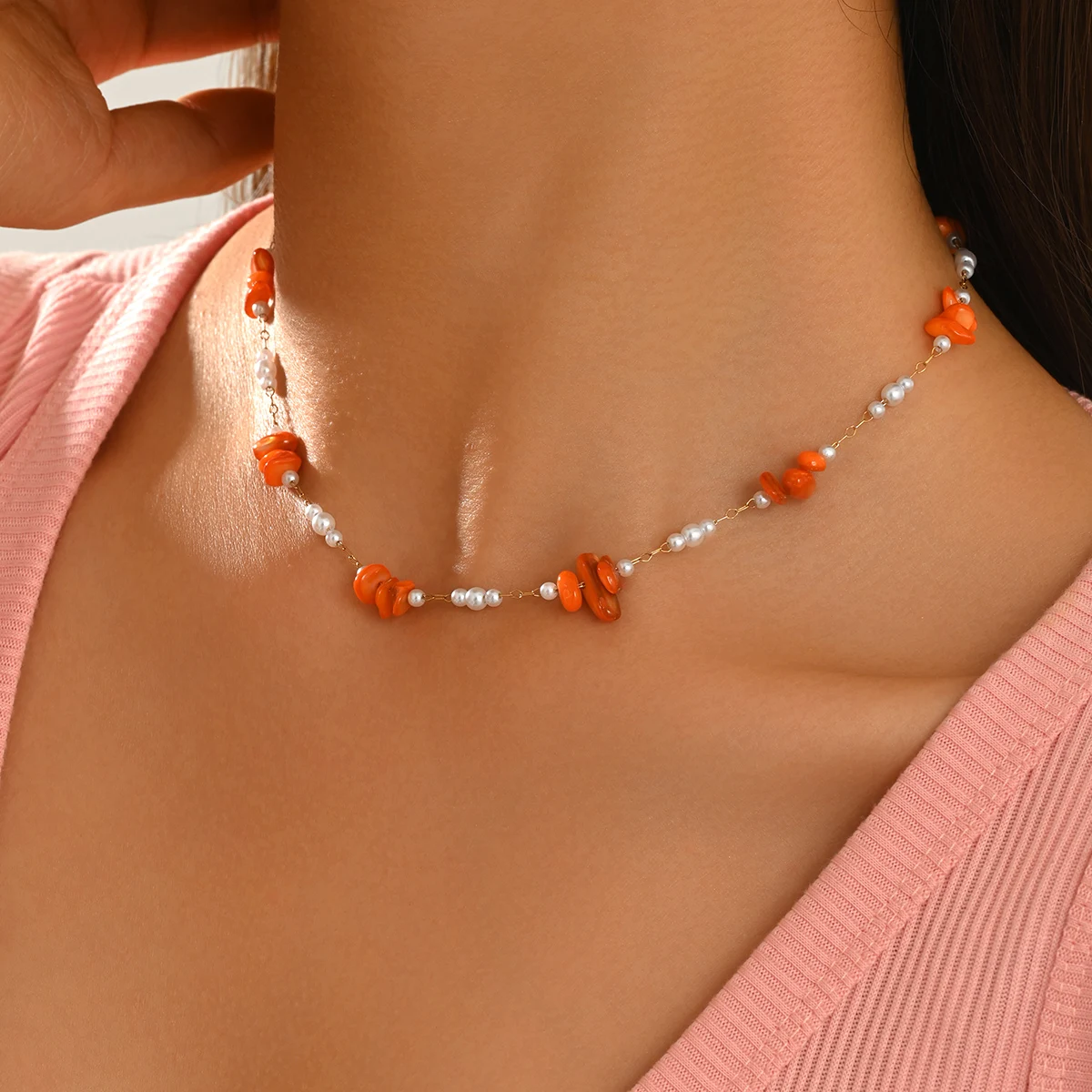Naszyjnik choker ze stali nier – Pearl Trim Chain recenzja i cena