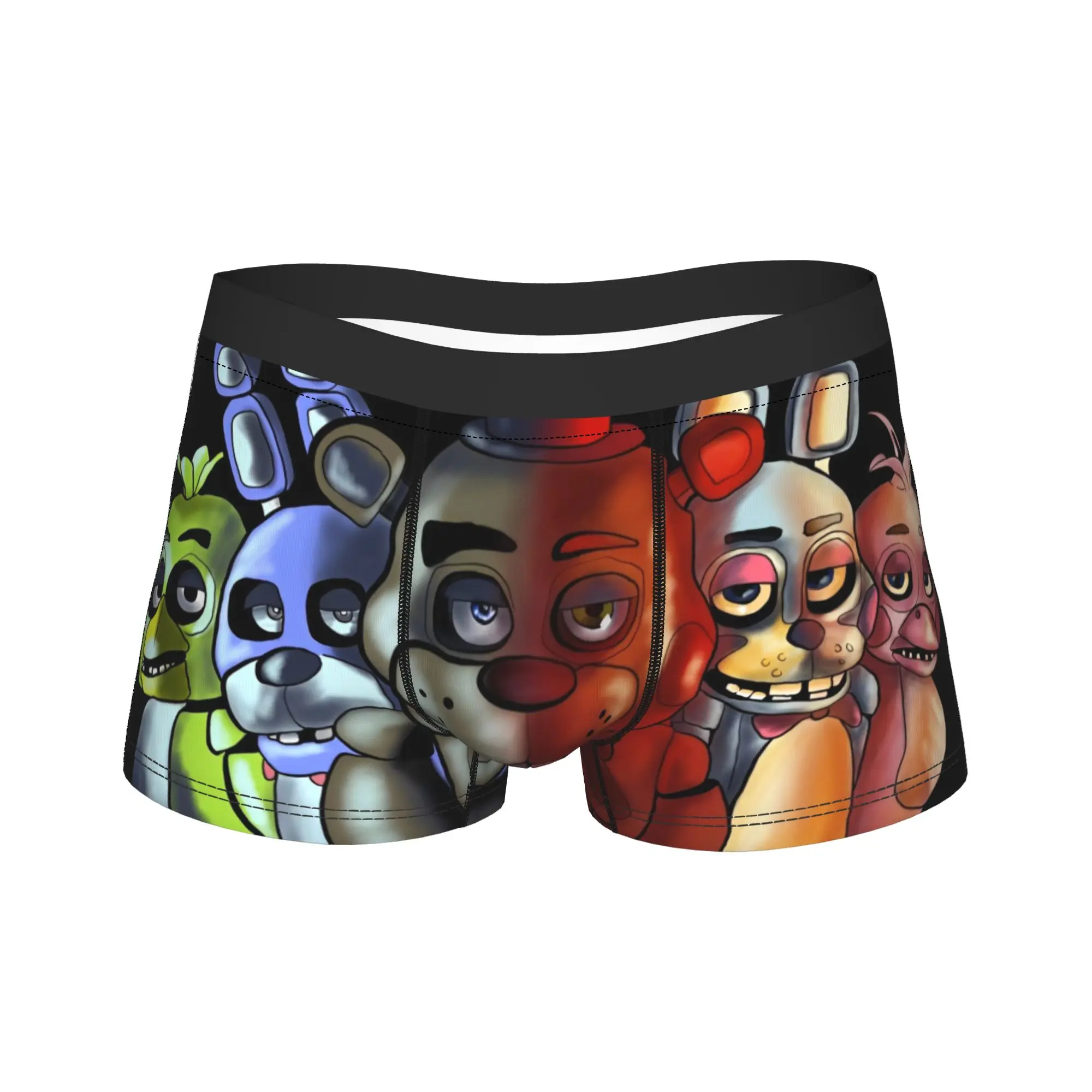 

Men's FNAF Cool Underwear Horro Game Novelty Boxer Briefs Shorts Panties Male Polyester Underpants Plus Size