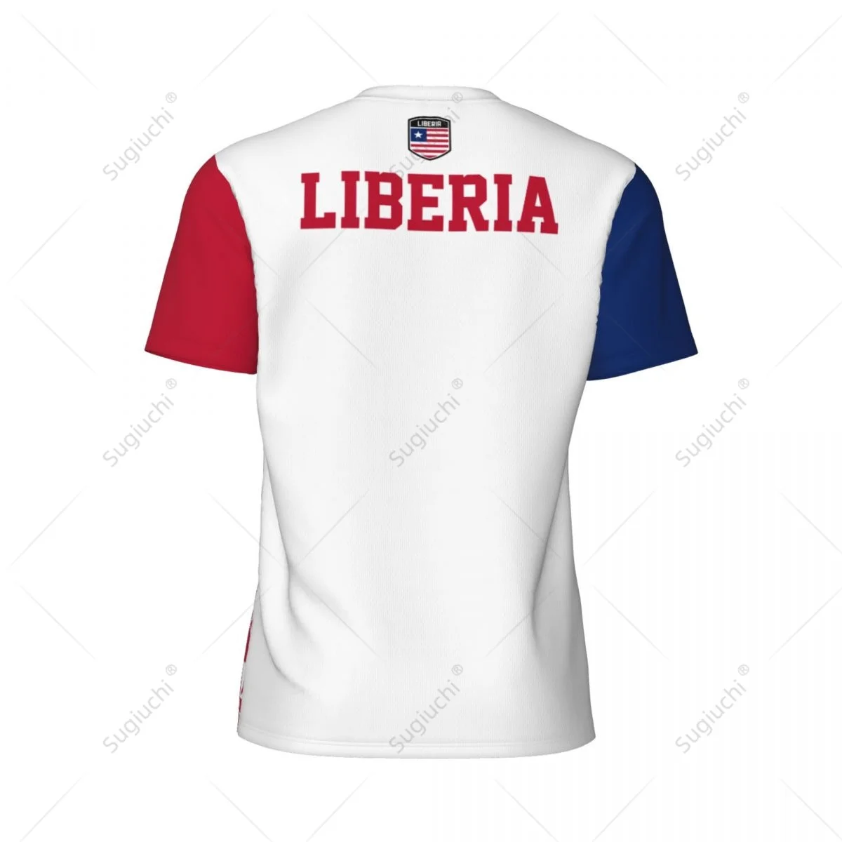 Exclusive design Liberia Flag Grain 3D Printed Men For Running Bike Soccer Tennis Fitness Sports tshirt Mesh Fans Short T-shirt