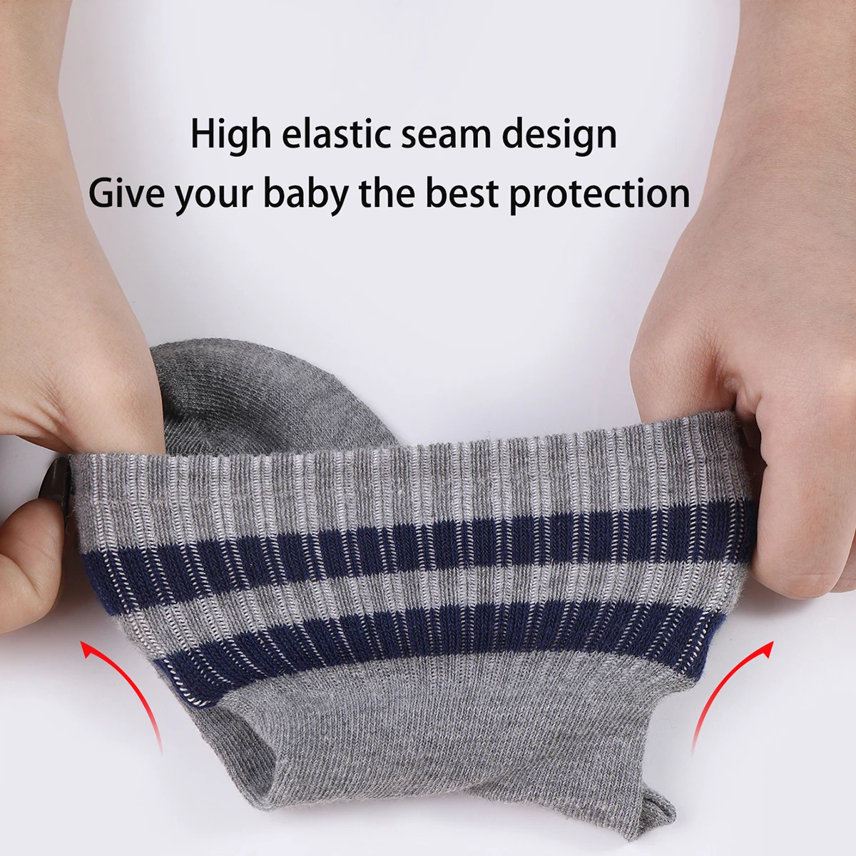 12 pairs of striped Preppy Crew children\'s socks - unisex fashionable solid color striped pattern round neck socks