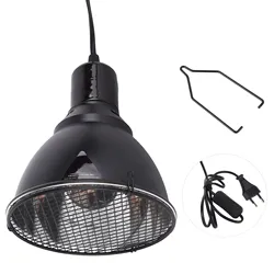 5.5in Reptile Lamp Fixture Uniform Heating Professional Shallow Dome Lamp Cap for Amphibians