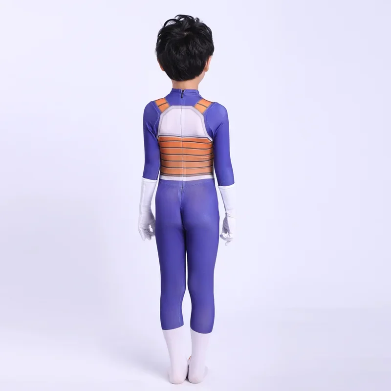 Bambini Blu Archivio Cosplay Goku Costume Bambino Adulto Vestito Vegeta-boy Costume Cosplay Super eroe Tuta Finery Dress Up