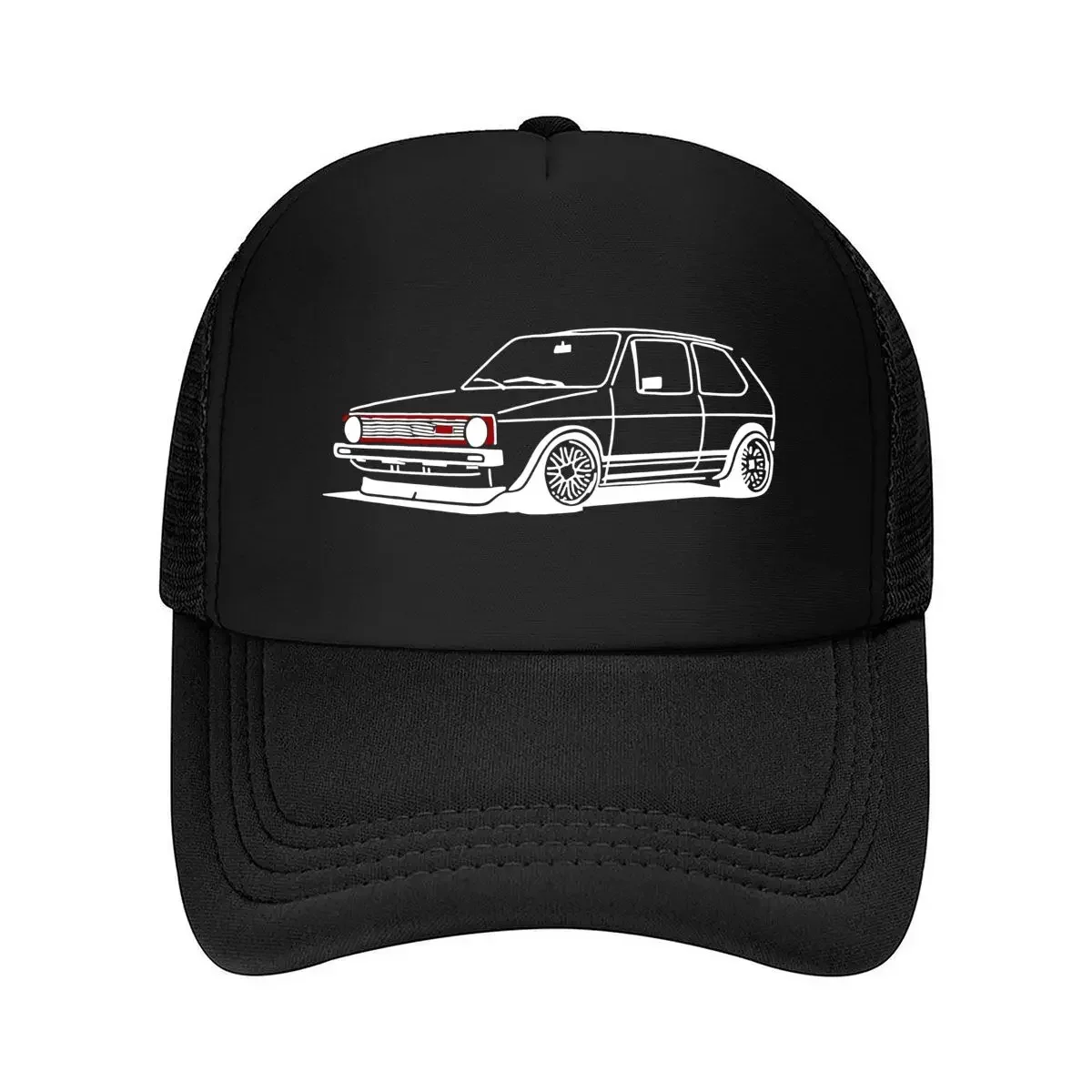 2026 Car Outline Minimalist, Automotive - Themed Graphic Design Mesh Baseball Cap