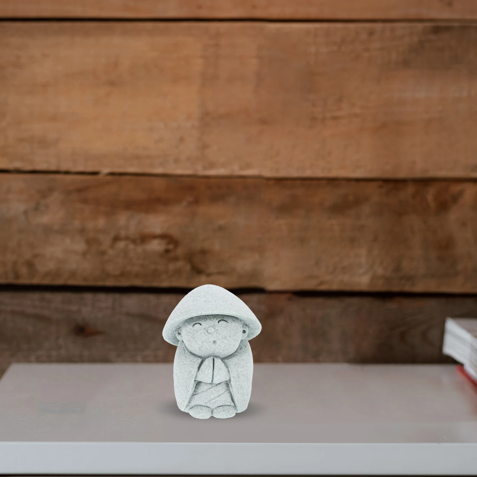 

Buddha Statue Ornament Garden Stone Small Decorative People Home Mini Temple for