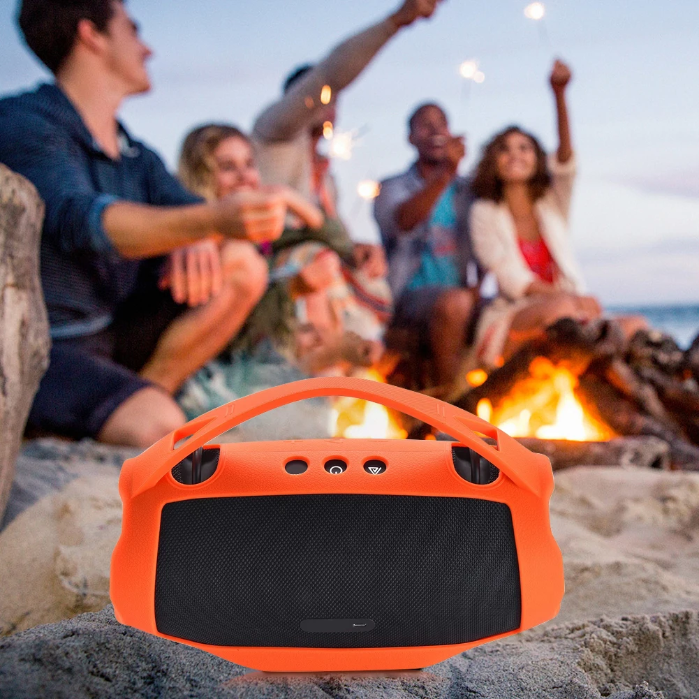 حافظة غطاء سيليكون مضادة للانزلاق من السيليكون مع مقبض مكبر الصوت الغطاء الواقي لمكبر الصوت JBL Xtreme 4 المحمول BT