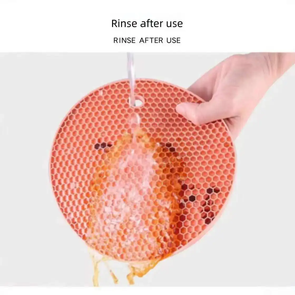 Round Honeycomb Silicone Heat Insulating Pad  Table Mat  Teacup  Bowl And Plate Pad  Home Kitchen Table Mat  Drip Mat