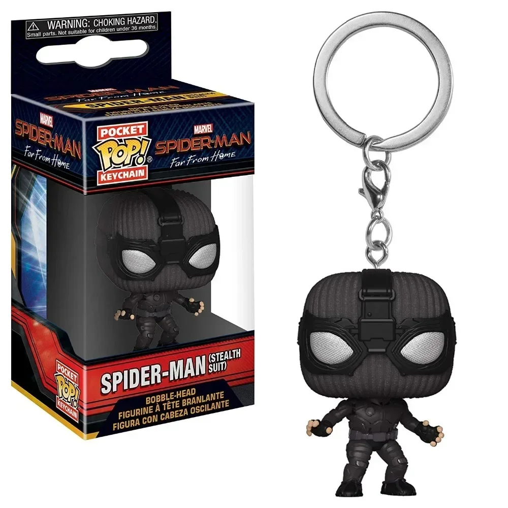 Funko Pop Pocket Keychain SPIDER MAN Marvels Spider-gwen Zomie Hunter Spidey Toys Figure Model Toys Children Birthday Gift