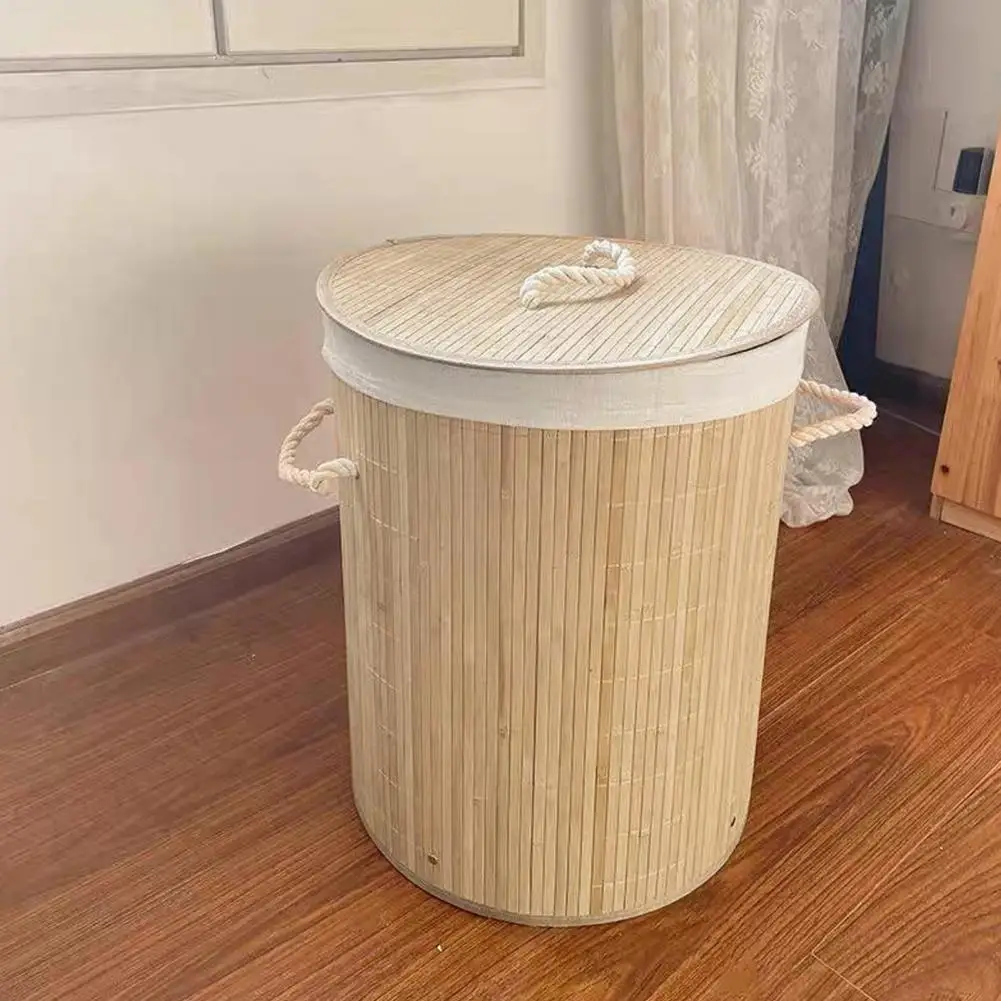 

Контейнер для хранения белья, вместительная корзина для белья с ручкой для хранения одежды, прочная несущая корзина-органайзер для грязи