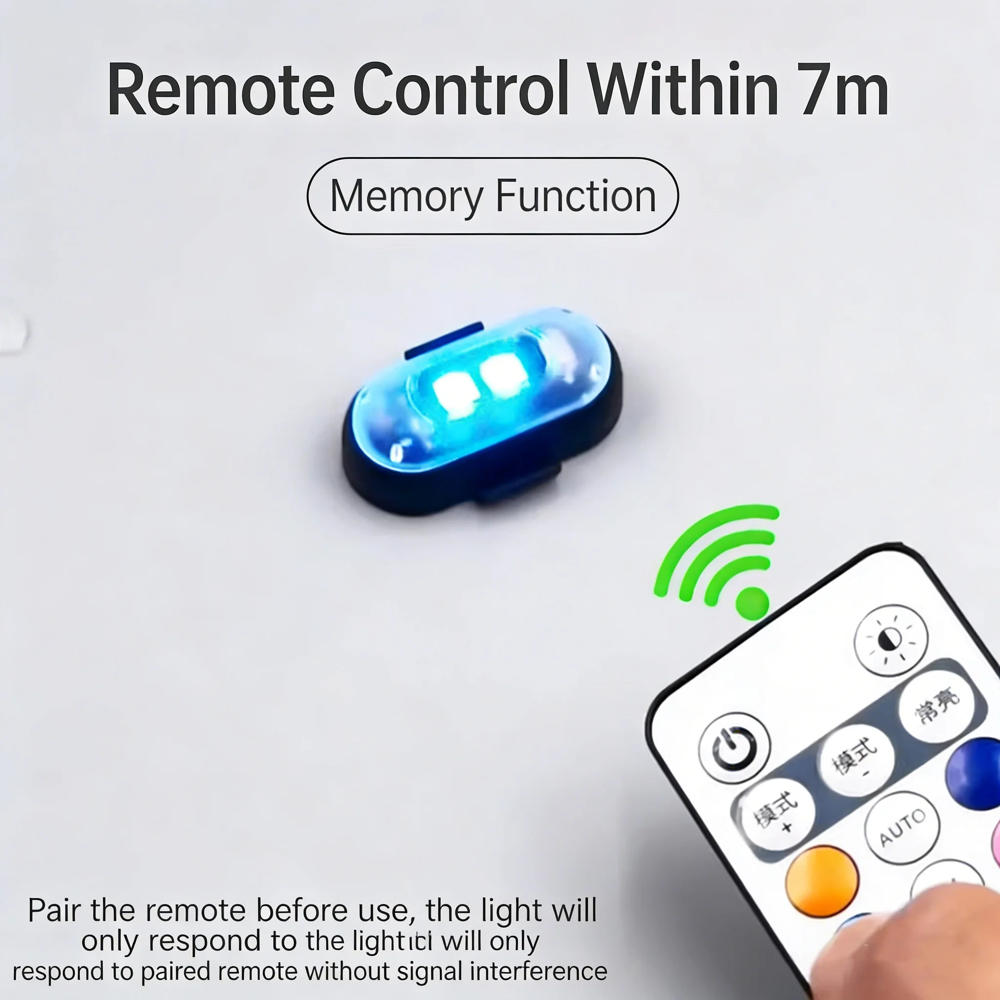 

Wireless RGB Aircraft Strobe Light Anti-collision Warning Lamp Universal Car LED Exterior Door Streamer Modified Lighting Kit