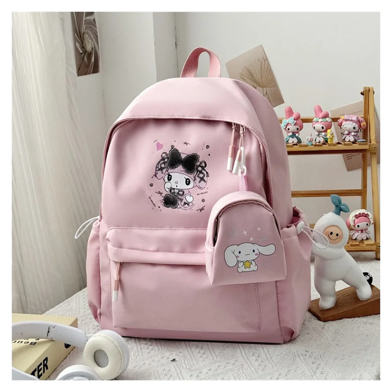 Sanrio New Clow M Student Schoolbag Jade Hanging Dog Men and Women Cute Cartoon Large Capacity Lightweight Melody Backpack