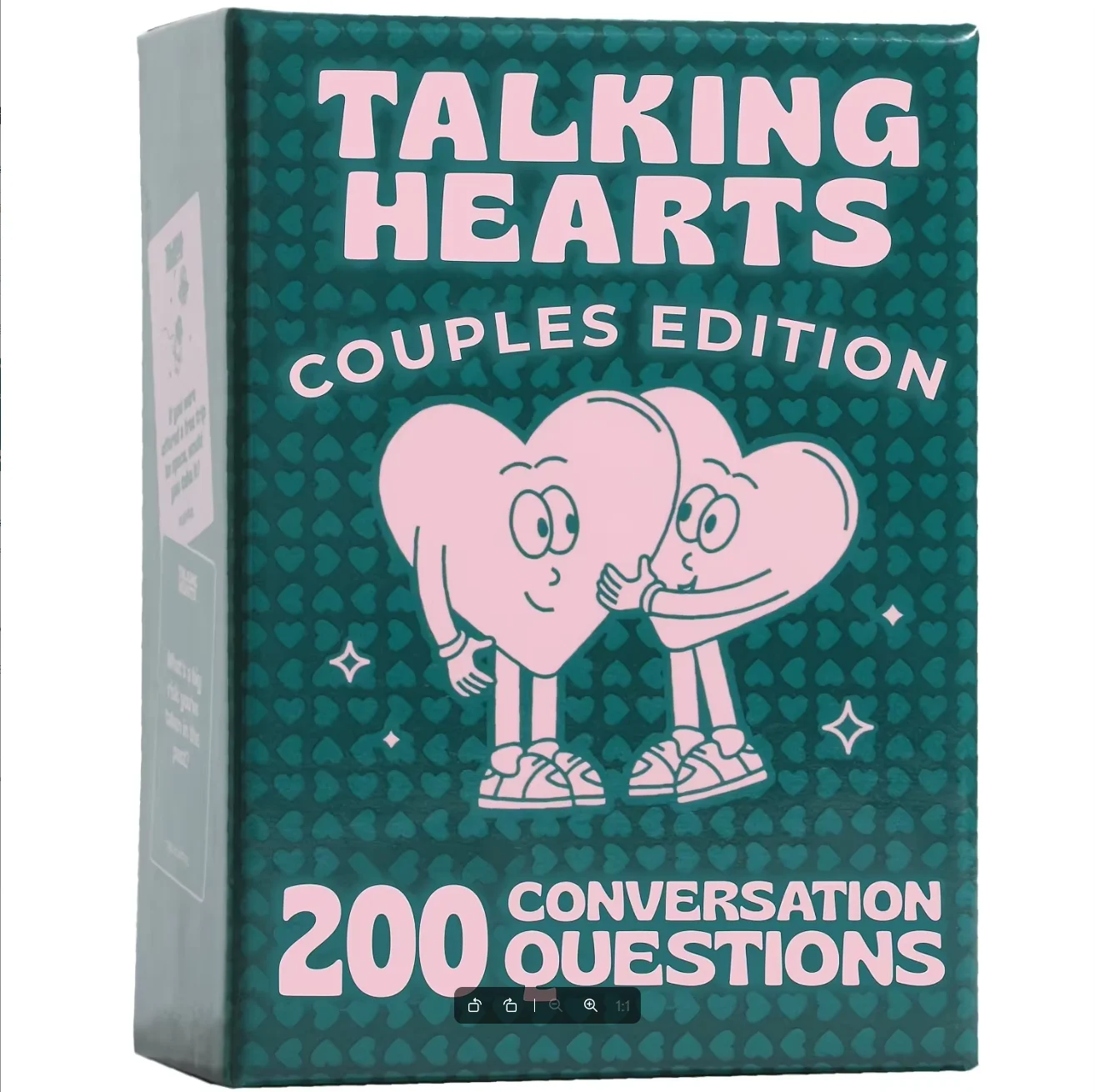 

Карточки для разговоров "Talking Hearts" - карточная игра для пар, идеальная для свиданий и путешествий. 200 вопросов и 2 карточки-дикими картами.