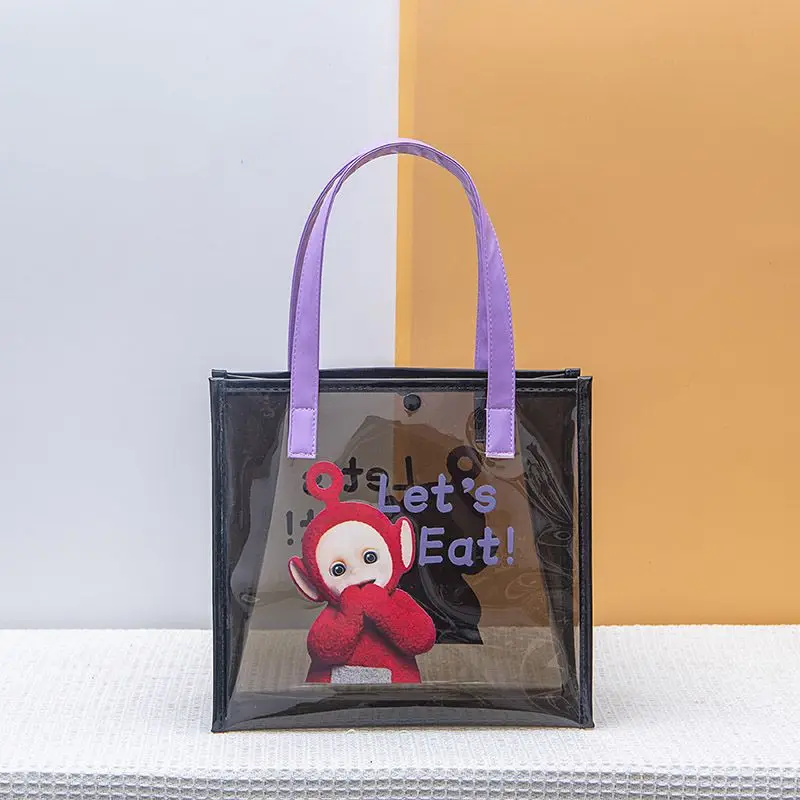 Hot Cartoon Teletubbies Series PVC Handbag Creativity Exquisite Cute Print Waterproof Large-capacity Gift Bag