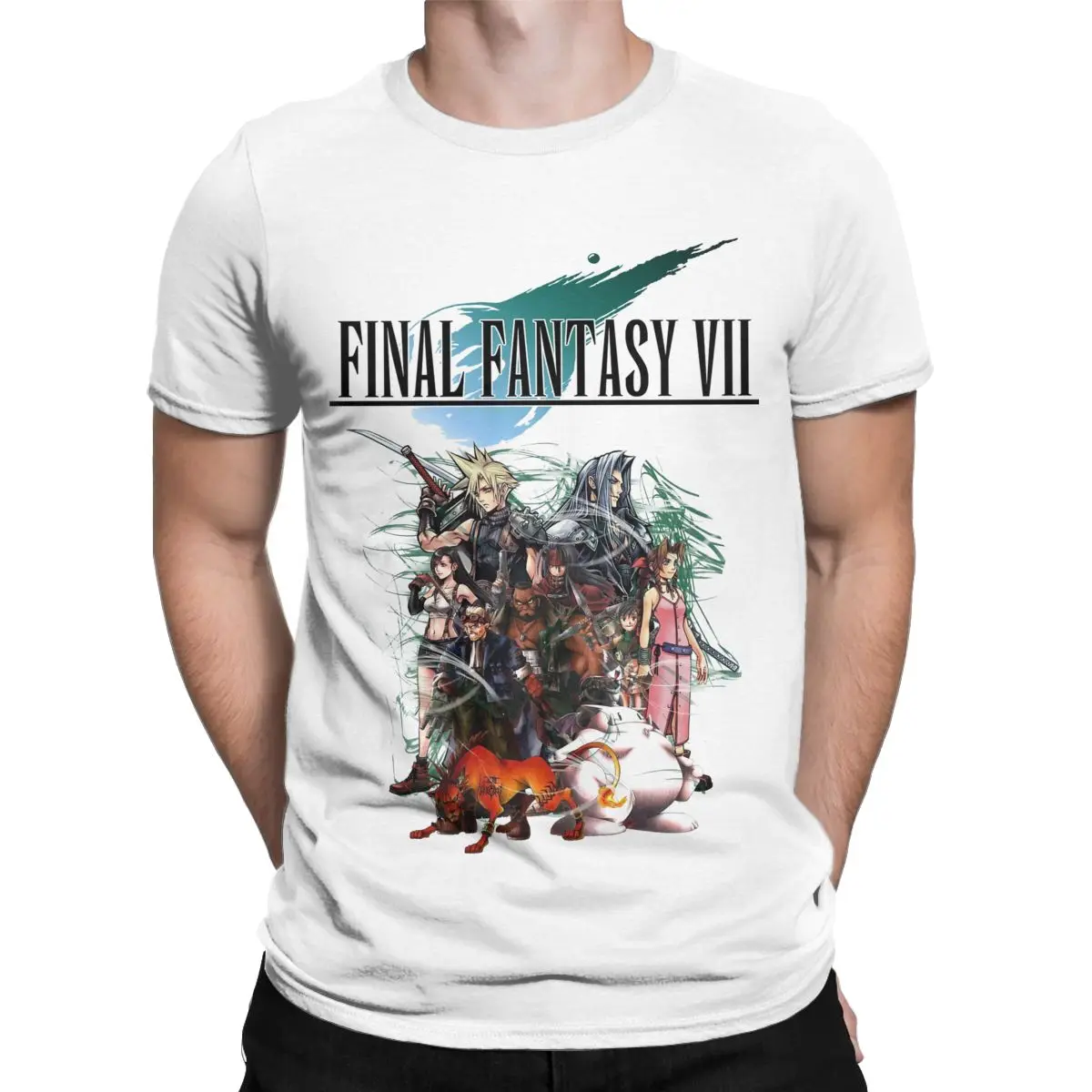 Summer Vintage Final Fantasy VII Collage for Men Women T Shirts Final Fantasy 7 Game Funny Tees T-Shirt Cotton Unique Clothing