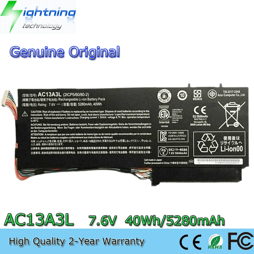 Genuine AC13A3L Original Battery for Acer Aspire P3-131 P3-171 X313 X313-E X313-M P3-171