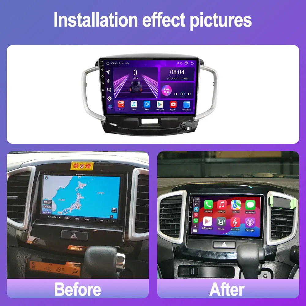 Android 14 Car Radio For Suzuki Solio 2011-2015 9inch Carplay Auto GPS Navigation 4G Wifi 8Core Multimedia Player Intelligent BT