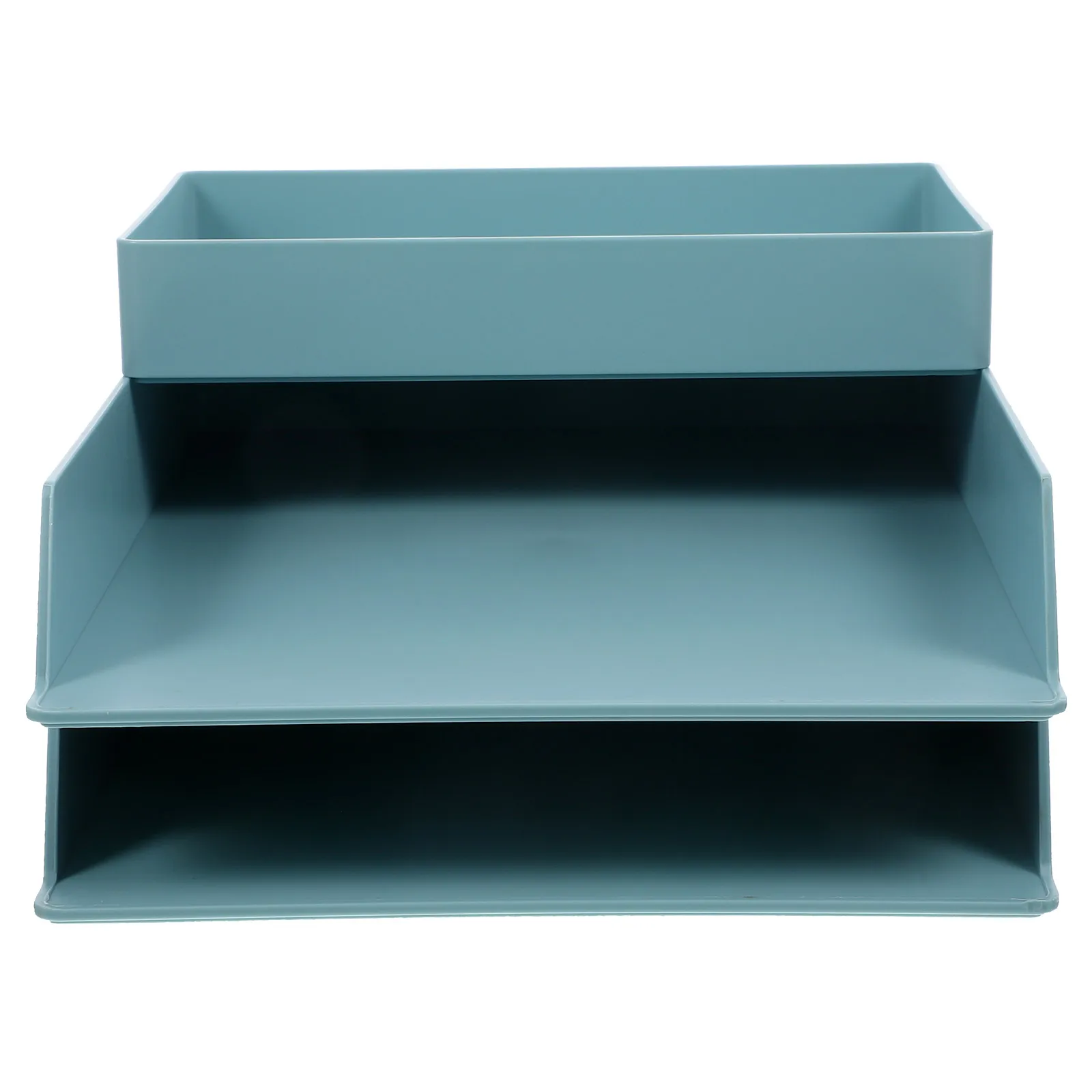 

1220 Gray White A4 File Storage Box Desk Organizer Stationery Holder Pen Pencil Case Large Capacity Multifunction Container