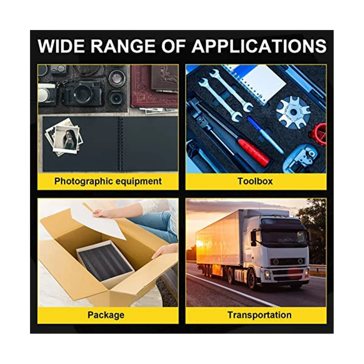 แผ่นโฟมโพลีเอทิลีน16X12X2Inch Busa lembaran โพลีเอทิลีนแผ่นโฟมหนาสำหรับงานฝีมือ