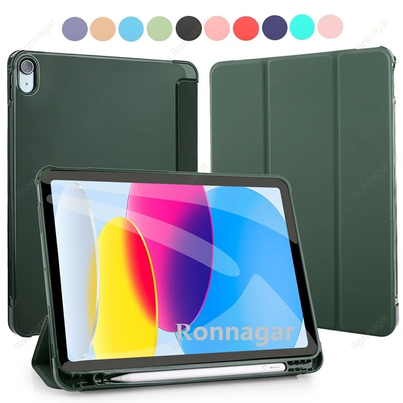 Dengan wadah pensil Case untuk iPad Air 5/4 2022/2020 5th/4th generasi 10.9 ''tipis lunak penutup iPad 10th Gen iPad Pro 11 2022-2018