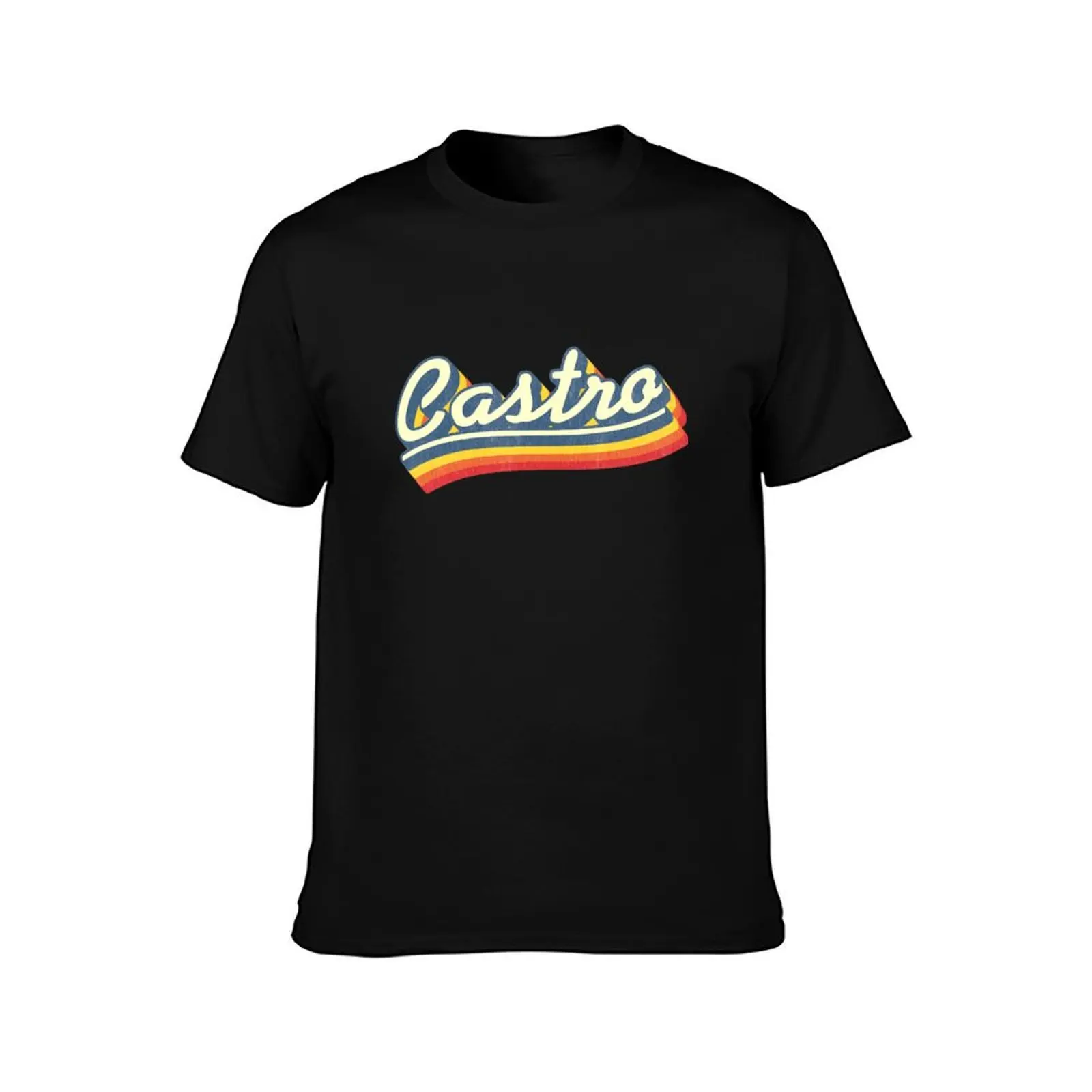 Castro | Retro Rainbow T-Shirt Plus Size Summer Short Sleeve T-Shirt
