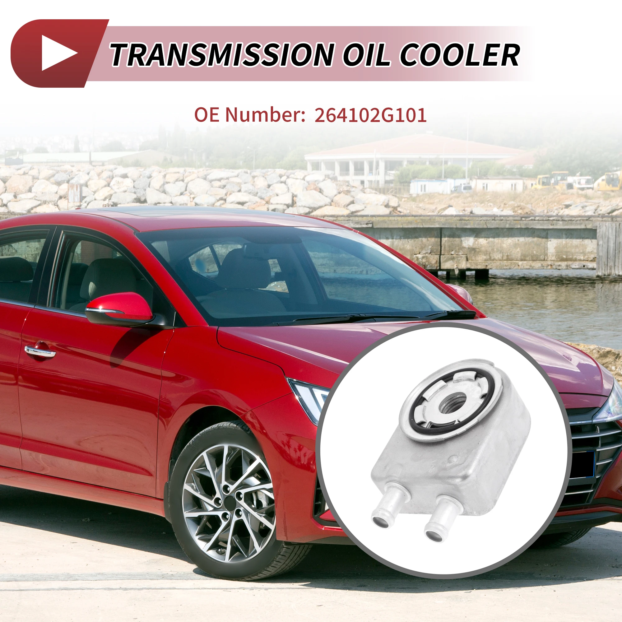 UXCELL Engine Oil Cooler for Hyundai Santa Fe 2019-2020 No.264102G101 Trans Cooler 1 Pc