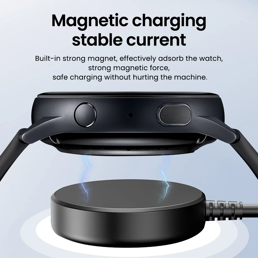 Charger Cable For Samsung Galaxy Watch 5 Pro 4 3 Universal Smart Watch Fast Charging Cable With Dock Holder Stand Non-slip Base