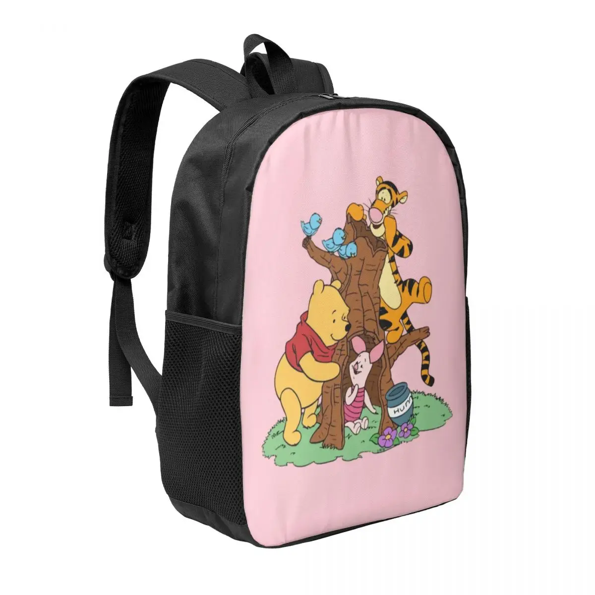 Custom Winnies Poohs Bear Backpack for Girls Boys Anime Manga College School Travel Bags Women Men Bookbag Fits 15 Inch Laptop