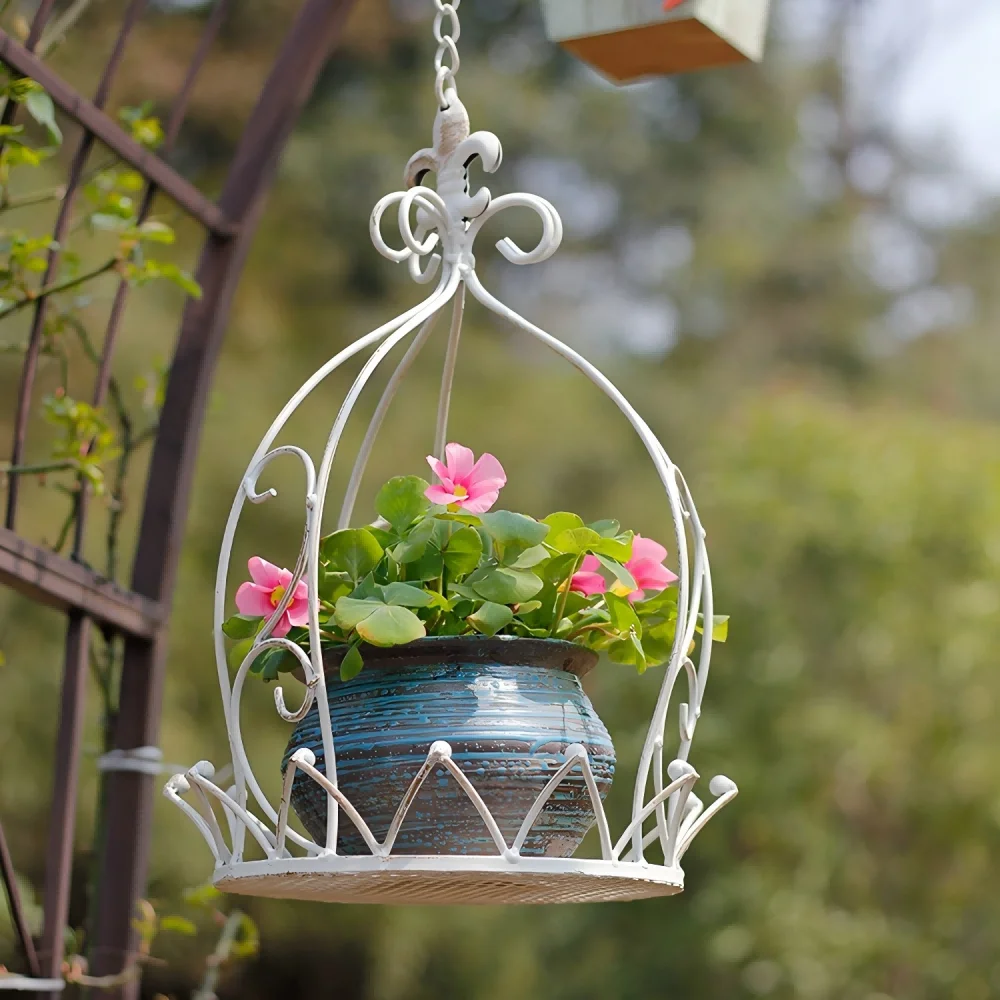 

Crown type hanging plant stand hanging flower pot suitable for indoor and outdoor hanging plants
