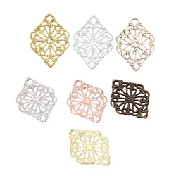 BoYuTe Factory Supply Metal Brass Stamping Filigree Flower Materials Diy Jewelry Making Accessories