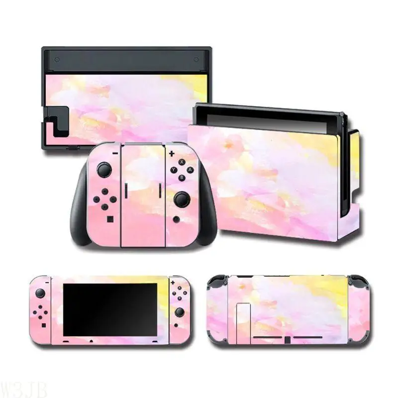 W3JB Ganzkörper-Aufkleber für Switch-Schutzhülle, bunte Kunst für Konsole – Detail 4