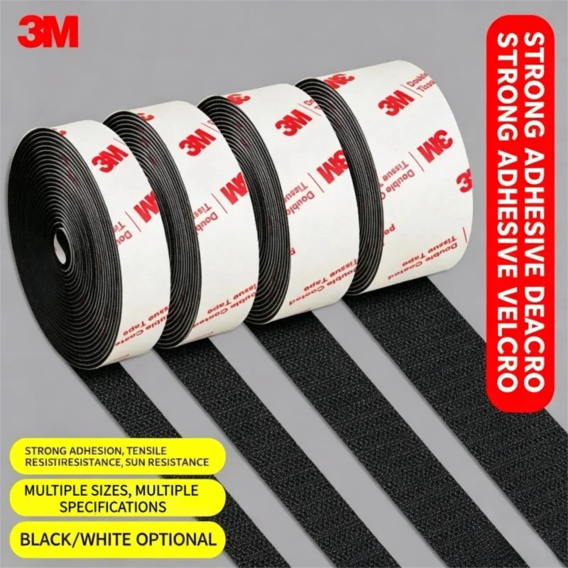 3M Hook and Loop Fastener Tape for Car Floor Mats Traceless High-adhesion Strong Double-Sided Adhesive Tape Heat Resistant