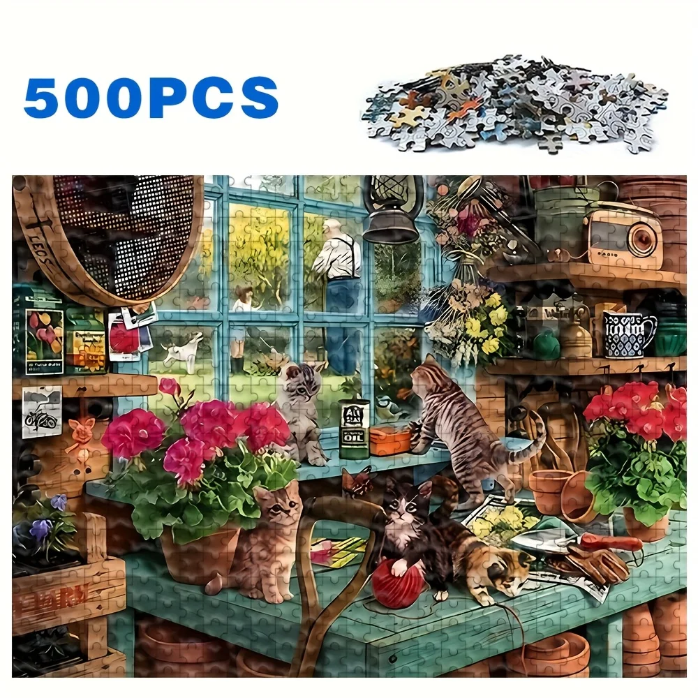 500/1000 stuks volwassen puzzel, hoogwaardig ontspannend familiespel, perfect voor verjaardagen, Kerstmis, Halloween en geschenken, beste keuze