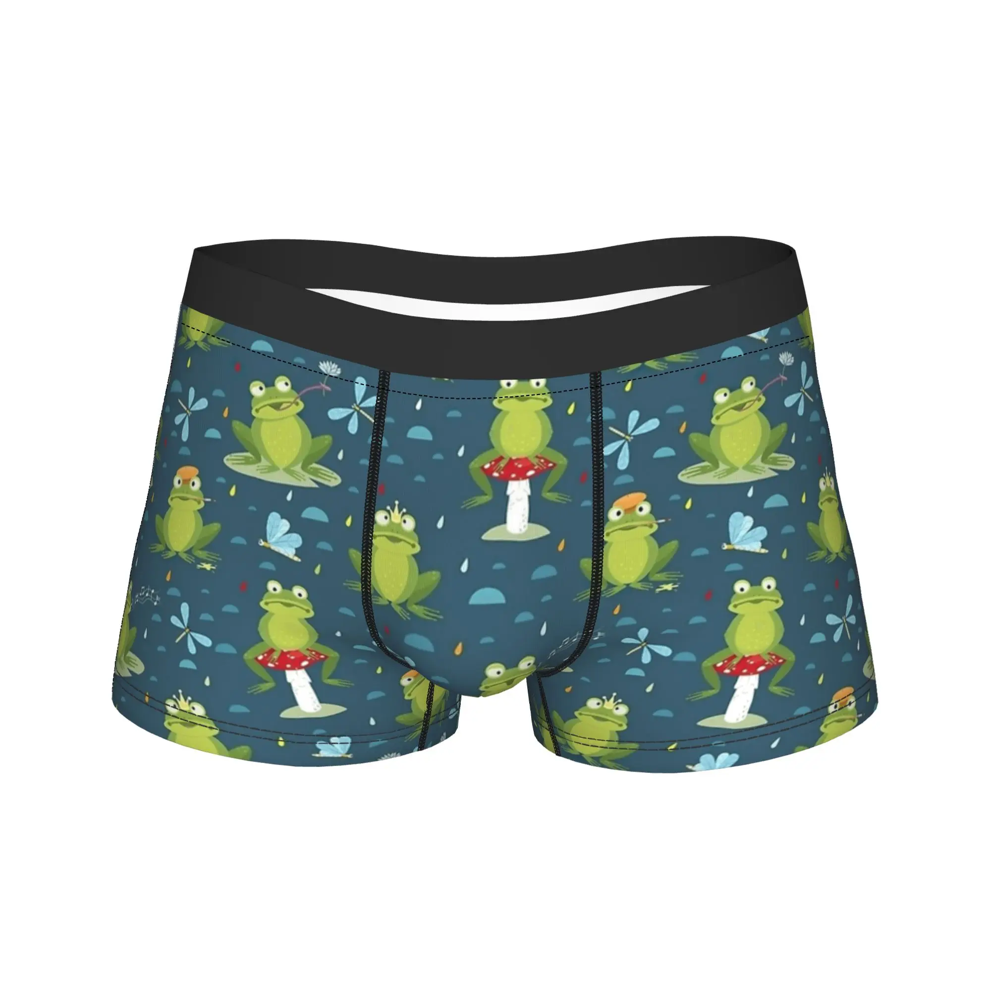 

Frog Prince Art Print Trunk 3D Pouch Underwear Hot Sale Customs Boxer Brief Sexy Soft Male Underpants Big Size