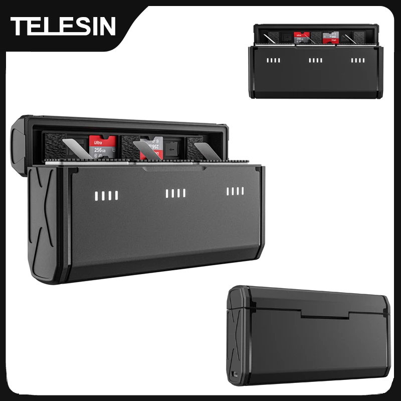 TELESIN Power Bank 10000mAh Per GoPro Hero 13 – Doppio Slot Ricarica Wireless E Caricatore Rapido Portatile