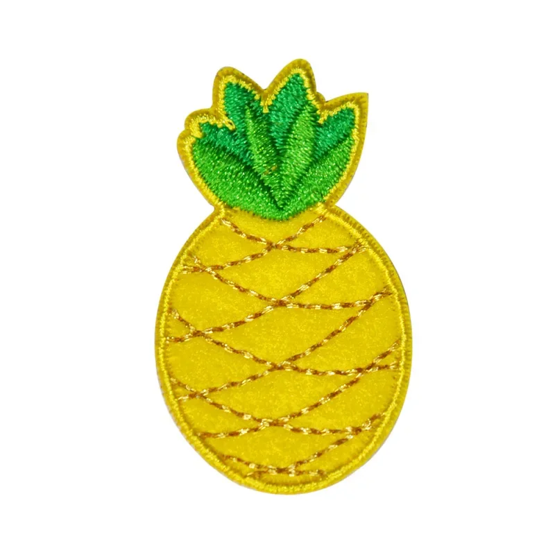 Cartoon Fruits Embroidery Iron on Patch Pineapple Banana Orange Lemon Cute Cloth Appliques Thermoadhesive Stickers for Garments