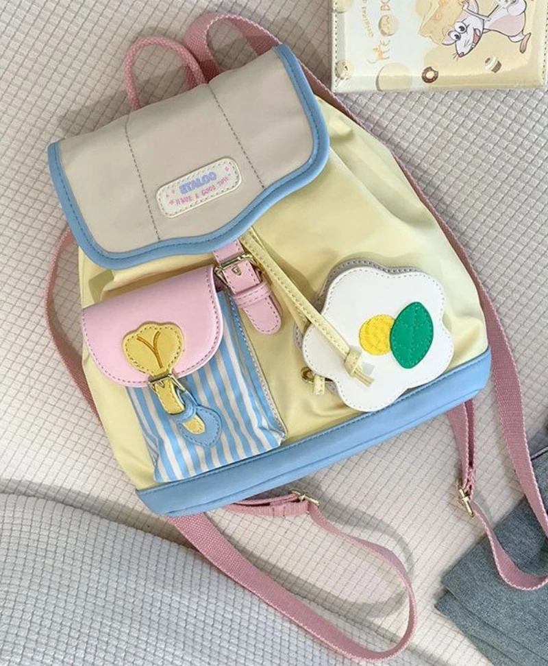 Mini zaino personalizzato 2023 nuova borsa da viaggio carino colore a contrasto zainetto piccolo zaino pendolare femminile